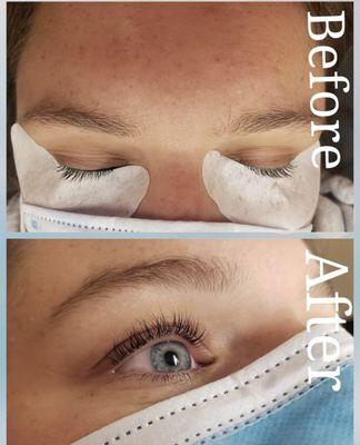 Lash lift and tint