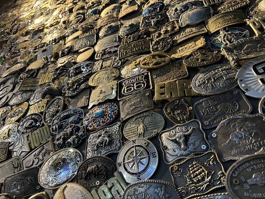 Wall of Belt Buckles