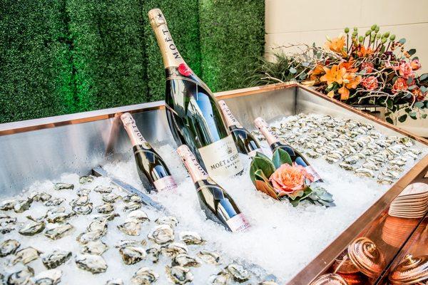 Our Custom Champagne and Oyster Bar | A stunning addition to your event!