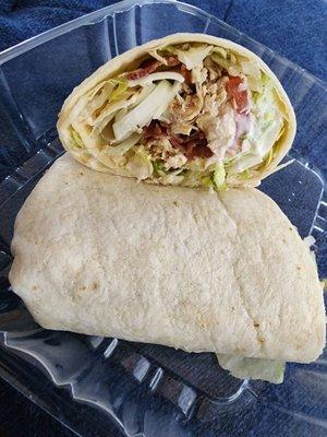 Chicken bacon wrap. Huge and delicious