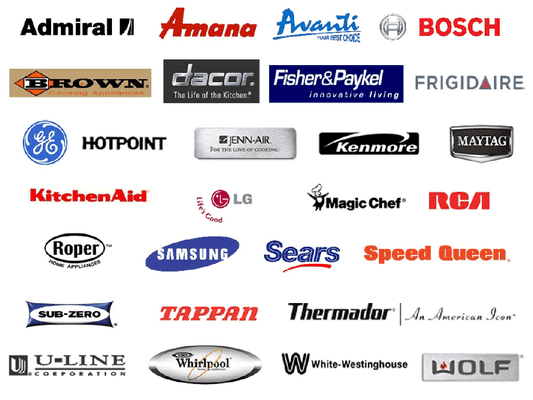 Some of the brands we repair!