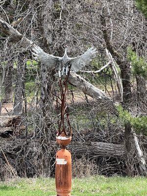 Lots of art work on library walking trail