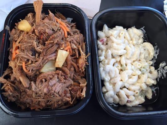 kalua pork and "mac salad" ($8)