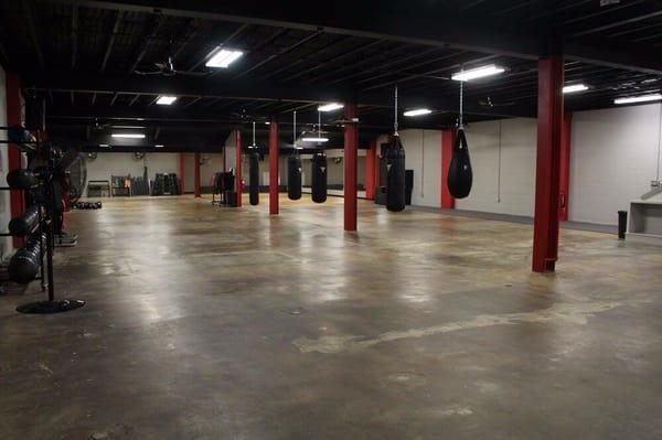 Full basement!  Wide open to accommodate classes or give you room to get your workout in. Run sprints, monkey bars, punching bags etc