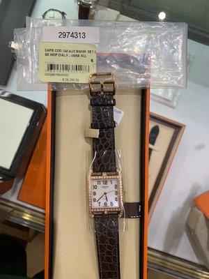 Hermes 
 "Cape Cod"
 rose gold with diamonds
 List price was $28250
 Ours is $8250