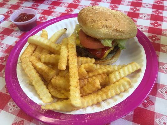 This is... A tasty burger.  May I have some of your Sprite with which to wash this down?