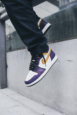 new air jordan1 mid-purple/gold/white-gold/white-