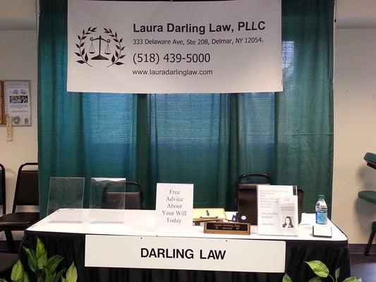 Laura Darling Law volunteering at the Albany Jewish Community Center's Health and Wellness Fair, 2014