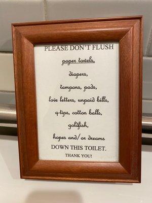 Bathroom signage