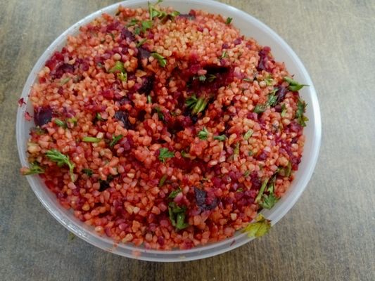 Beet Mediterranean salad