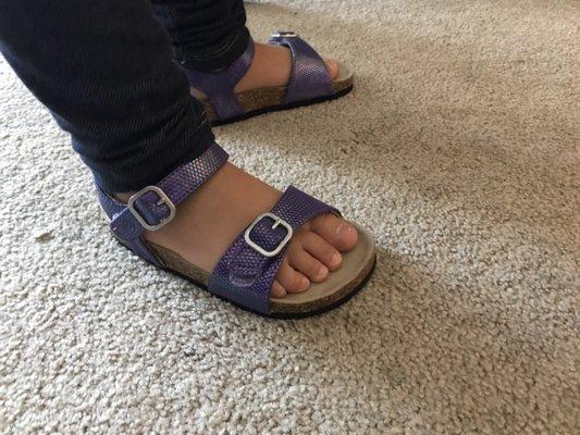 Hooray for new sandals that fit and my daughter will wear!