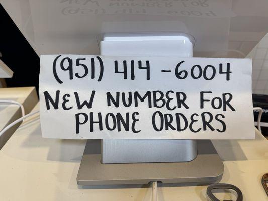 New phone number