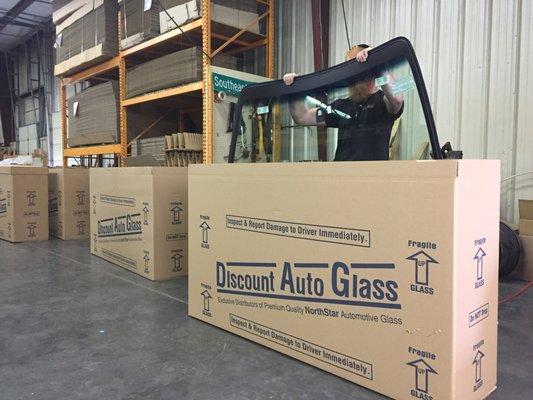 Discount Auto Glass and Tire ships windshields and other auto glass parts nationwide.