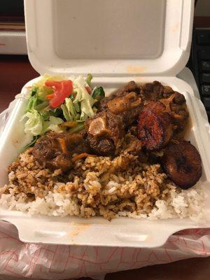 Oxtails and rice lunch special