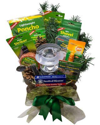 Camping gift basket