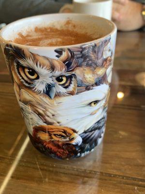 Owl themed mug of chai