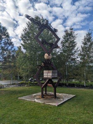 A Natural Uprising by Dana Kuglin, part of the Gallatin Art Crossing + Sculpture Park, Bozeman