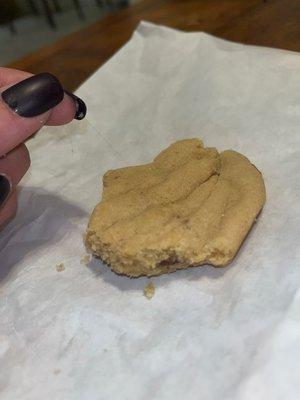 Hair stuck in a cookie from the Mixrz in Cedar City Utah