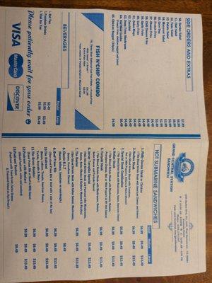 9/2022 Menu & Prices