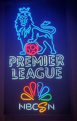 Neon Premier League sign