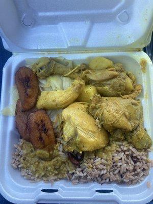 Curry chicken plate