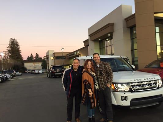 Excited to stand beside Zack Mongston at Land Rover Sacramento with our luxury car purchase. Thank you Zack!!