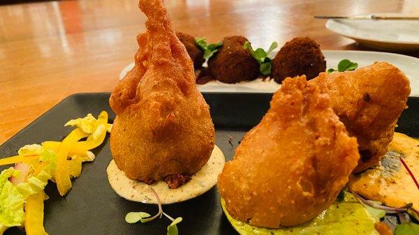 Blue Crab Beignets and Boudin Balls