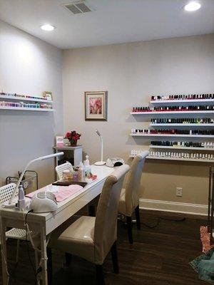 Welcoming manicure area