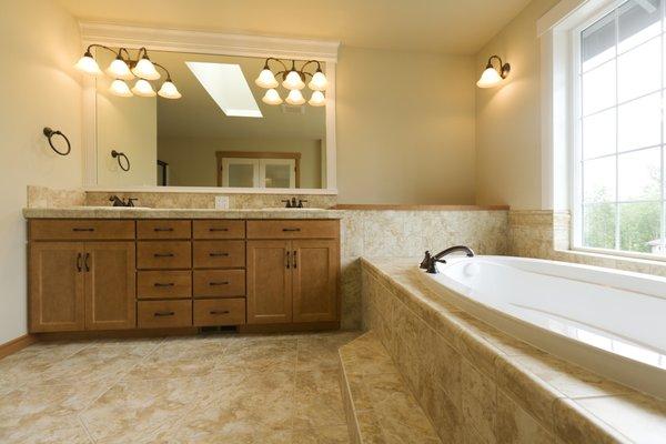 Custom Bathroom Cabinetry and Tile