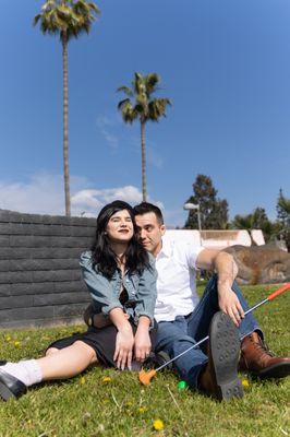 Couple on their engagement session