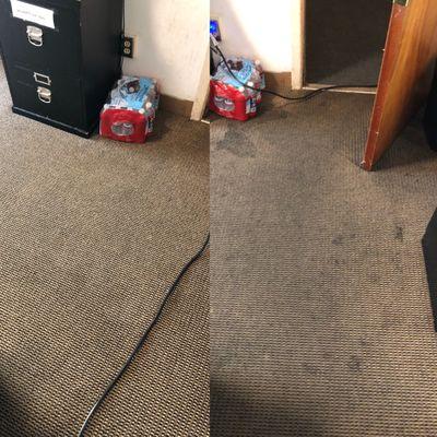 Before and after of office space