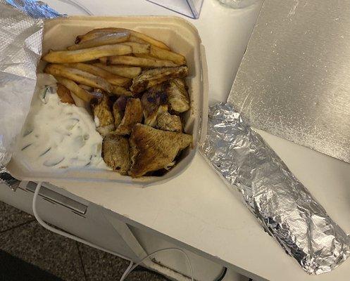 Chicken shawarma plate