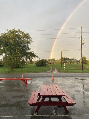 Double Rainbow over Riverview Orchards!