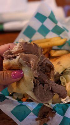 Italian beef, dipped just the way it should be!