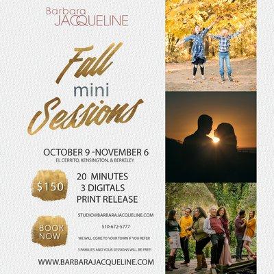 We'd like to thank all of the families who came out for our Fall Mini's!  We extended the sessions beyond our imagination and SOLD OUT!