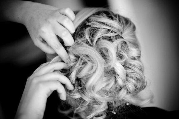 Wedding updo, cut and color - Bird