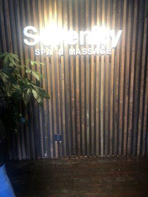 Entries to Serenity Spa and Massage.