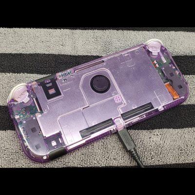 Nintendo Switch Lite - Customer Repair with Custom clear purple shell.