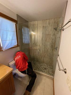 Another frameless shower install