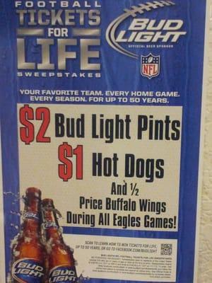 Special for Eagles games