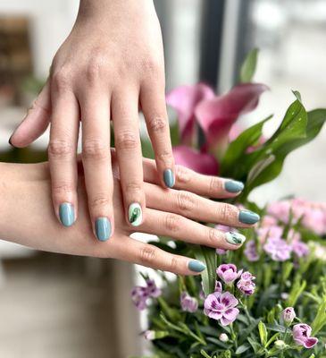 This color is so pretty and You can even add different minty colors to accent nail.