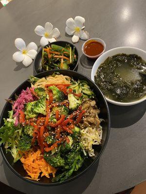 BibimBap - Vegetable : So Abundant Fresh and Perfect selection of veggies in the bowl! The quality of fresh produces with aroma of rice win!