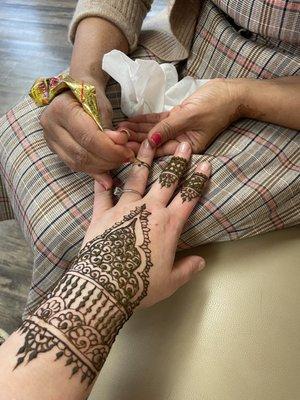 Intricate hands design.