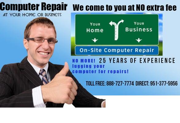 Computer Repair at Your Home or Business Same Day service