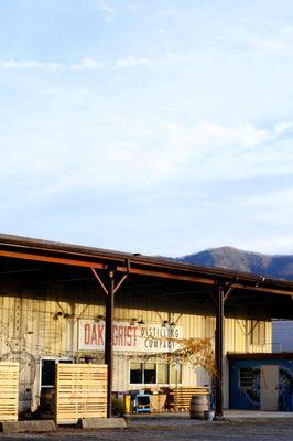 An outside view of our distillery