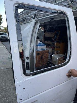 Work van broken into