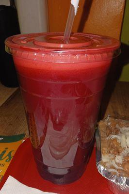 Apple, ginger, beet, and carrot juice.