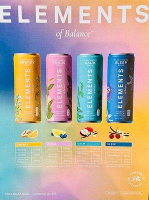 Elements - Plant Based Functional Drinks with Adaptogens. Organic Ingredients. Now Available at MOVE!