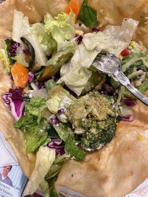 Look at the nasty looking broccoli in the fajita salad.