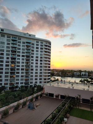 Beautiful view from our room beautiful sunset.